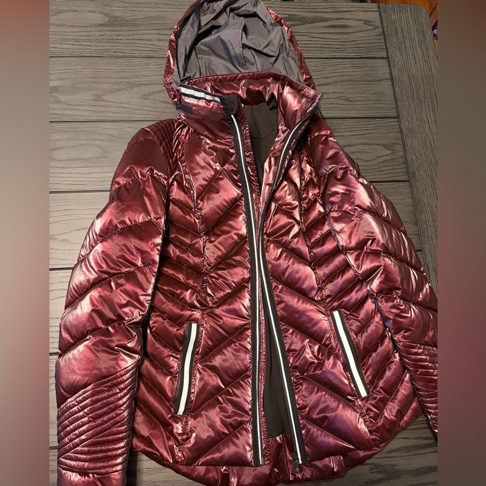 Blanc Noir Burgundy Women's Puffer Jacket